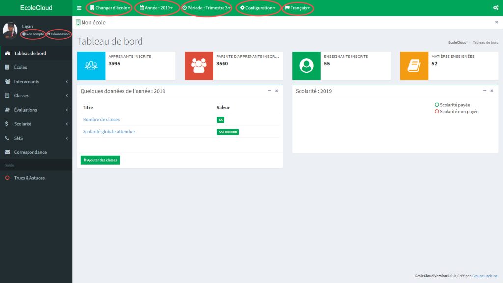EcoleCloud : Présentation de l'environnement